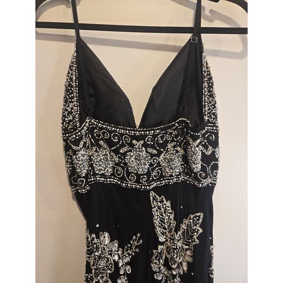 Camille Beautiful Black Beaded Long Dress Size S- Preloved - Picture 6 of 10
